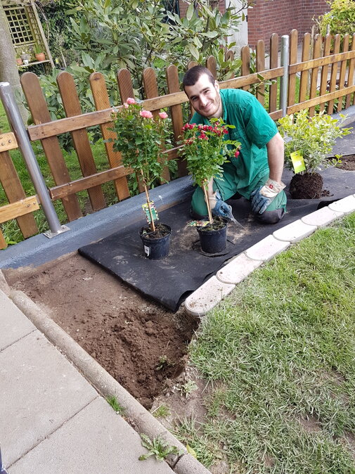 Gartenpflege im Einsatz